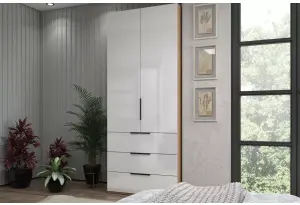 Шкаф 2-х дверный с ящиками, 90 см Люкс