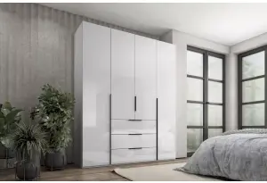 Шкаф 4-х дверный с полками и ящиками, 180 см Люкс