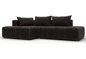 Диван угловой Лига-103 НПБ угол левый BRUT 17 коричневый (Велюр)