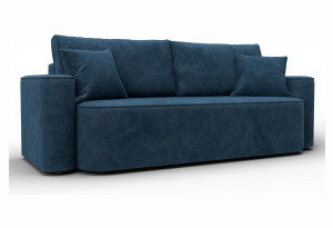 Диван прямой Лига-118 НПБ BRUT 11 синий (Велюр)