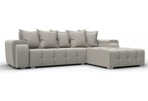 Диван угловой Лига-121 правый угол Амур 02 бежевый (Рогожка)