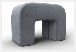 Пуф 008 TOWER 10 серый (Велюр)