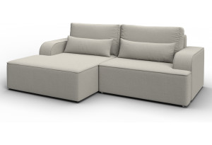 Диван угловой Лига-120 угол левый Амур 02 бежевый (Рогожка)