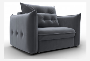 Кресло Лига-100 НПБ SEVEN 17 серый (Велюр)