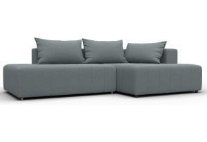 Диван угловой Лига-103 НПБ угол правый Амур 07 серый (Рогожка)