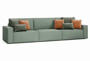 КОРСО XL Диван тканевый прямой темно-зеленый