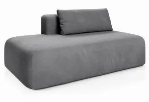 НОВЫЕ ЭМОЦИИ МИНИ Диван прямой, серый, банкетка слева