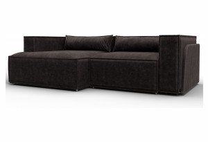 Диван угловой Лига-061 угол левый BRUT 17 коричневый (Велюр)