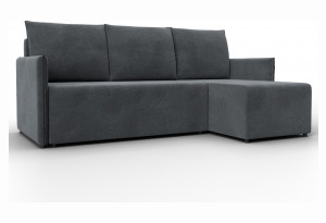 Диван угловой Лига-124 угол универсальный LAIM 23 светло-серый (Велюр)