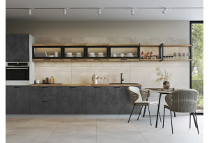 Модульная кухня Лофт Дуб цикорий / Бетон тёмный МДФ