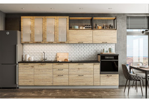 Модульная кухня Лофт Дуб майский МДФ
