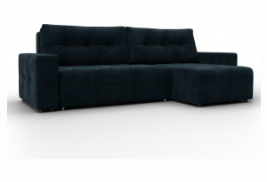 Диван угловой Лига-122 угол универсальный LAIM 21 графит (Велюр)