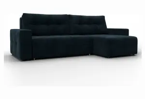 Диван угловой Лига-122 угол универсальный LAIM 21 графит (Велюр)