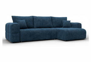 Диван угловой Лига-110 НПБ угол универсальный BRUT 11 синий (Велюр)