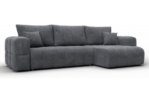 Диван угловой Лига-110 НПБ угол универсальный BRUT 16 темно-серый (Велюр)