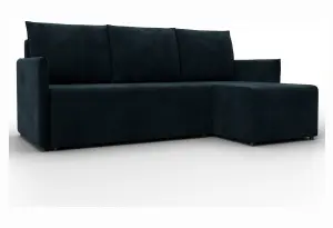 Диван угловой Лига-124 угол универсальный LAIM 21 графит (Велюр)