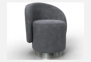 Кресло Лига-108 BRUT 16 темно-серый (Велюр)