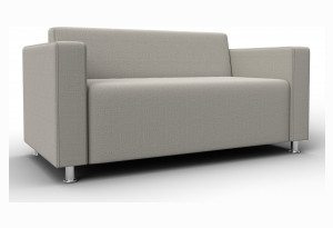 Диван прямой Лига-093 ВН Амур 02 бежевый (Рогожка)