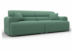 Диван прямой Лига-109 НПБ Амур 11 зеленый (Рогожка)