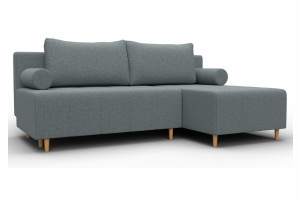 Диван угловой Лига-102 угол универсальный Амур 07 серый (Рогожка)