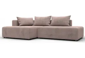 Диван угловой Лига-103 НПБ угол левый TOWER 05 бежевый (Велюр)