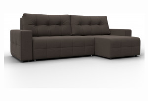 Диван угловой Лига-122 угол универсальный Амур 05 коричневый (Рогожка)