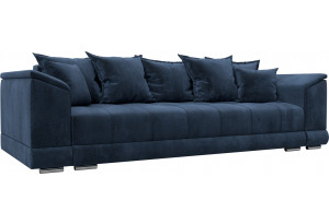 Диван прямой НордСтар НПБ TOWER 13 синий (Велюр)