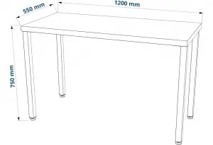 Стол письменный Ингар 1/ТТ 120x75x55, дуб беленый/белый