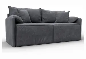 Диван прямой модульный Лига-106 BRUT 16 темно-серый (Велюр)