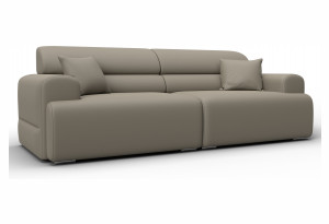 Диван прямой Лига-109 НПБ GRIFON 04 бежевый (Экокожа)