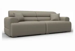 Диван прямой Лига-109 НПБ GRIFON 04 бежевый (Экокожа)