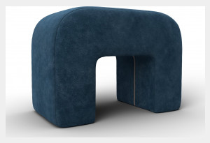 Пуф 008 BRUT 11 синий (Велюр)