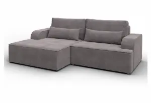 Диван угловой Лига-120 угол левый LAIM 04 бежевый (Велюр)