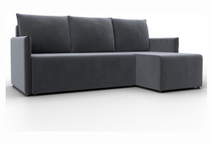 Диван угловой Лига-124 угол универсальный SEVEN 17 серый (Велюр)