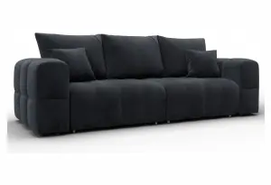 Диван прямой Лига-110 НПБ TOWER 11 темно-серый (Велюр)