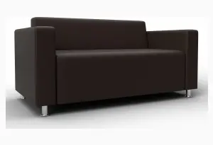 Диван прямой Лига-093 ВН Коричневый (Экокожа)