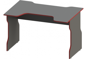 Стол компьютерный ВАРДИГ K1 120x82, антрацит/красный