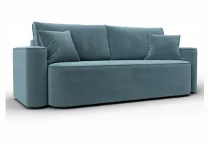 Диван прямой Лига-118 НПБ SEVEN 113 бирюзовый (Велюр)