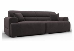 Диван прямой Лига-109 НПБ SEVEN 727 коричневый (Велюр)