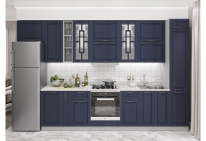 Модульная кухня Гарда Индиго МДФ 2,6 м