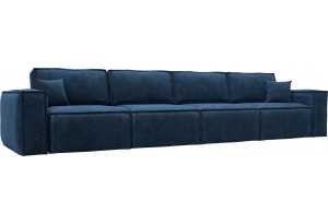 Диван прямой Лига-081 НПБ МегаЛонг BRUT 11 синий (Велюр)