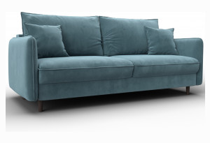 Диван прямой Лига-064 НПБ SEVEN 113 бирюзовый (Велюр)