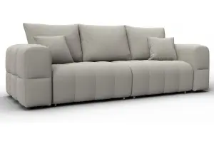 Диван прямой Лига-110 НПБ Амур 02 бежевый (Рогожка)