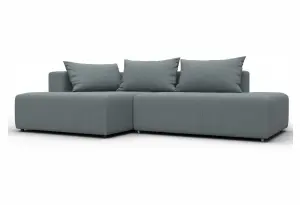 Диван угловой Лига-103 НПБ угол левый Амур 07 серый (Рогожка)