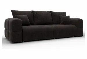 Диван прямой Лига-110 НПБ BRUT 17 коричневый (Велюр)