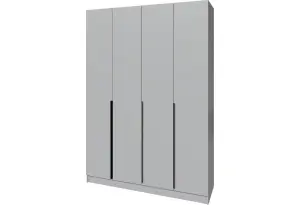 Шкаф Мадрид (1,6) ящики внутри, серый камень