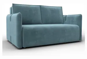 Диван прямой Лига-117 SEVEN 113 бирюзовый (Велюр)