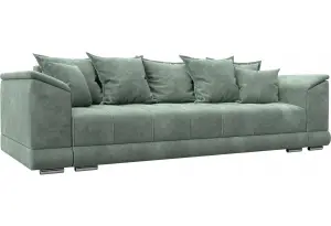 Диван прямой НордСтар НПБ BRUT 08 зеленый (Велюр)