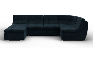 Диван П-образный модульный Холидей LAIM 21 графит (Велюр)