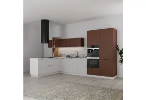 Модульная кухня Мелисса Белый / Ройс Шоколад МДФ
